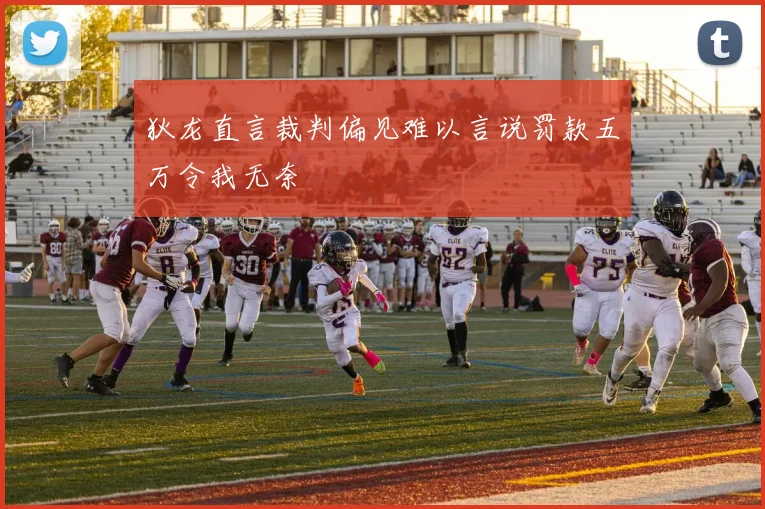狄龙直言裁判偏见难以言说罚款五万令我无奈